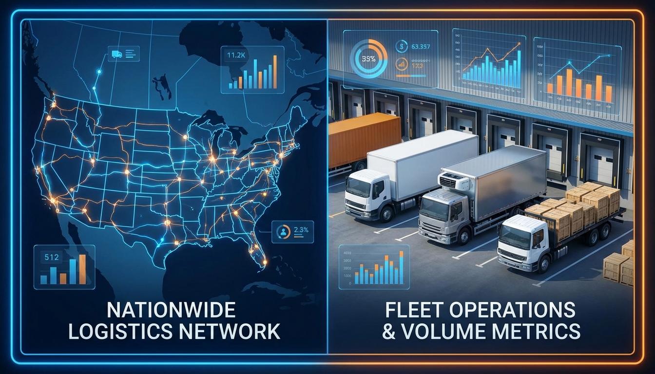 Transportation RFP data analysis showing freight lanes, shipping volumes, and carrier equipment types